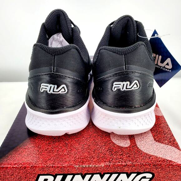 Fila Womens 6.5‎ Memory Core Callibration 23 Lightweight Black Sneakers New - Picture 4 of 9